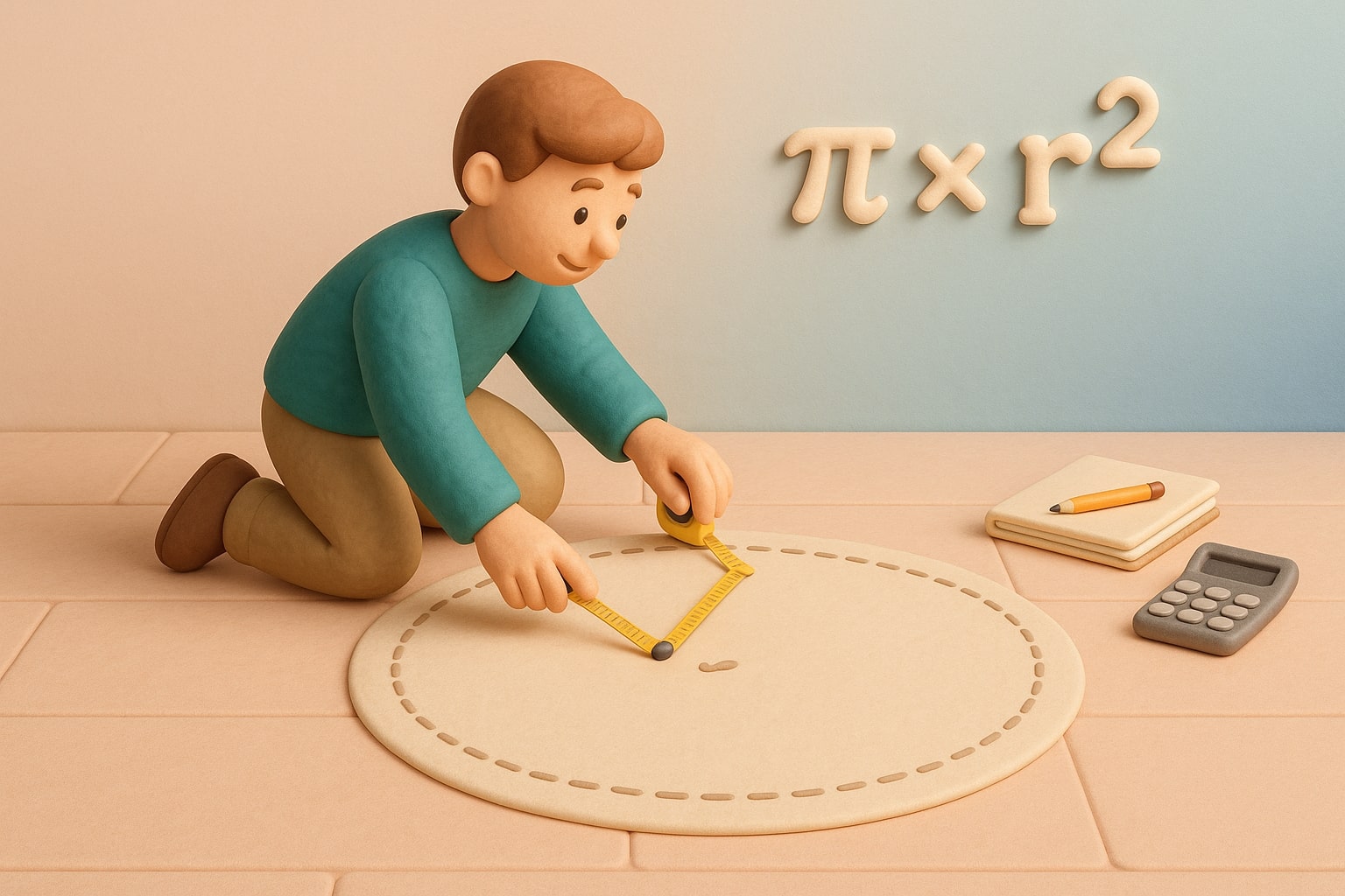 원 면적 계산기