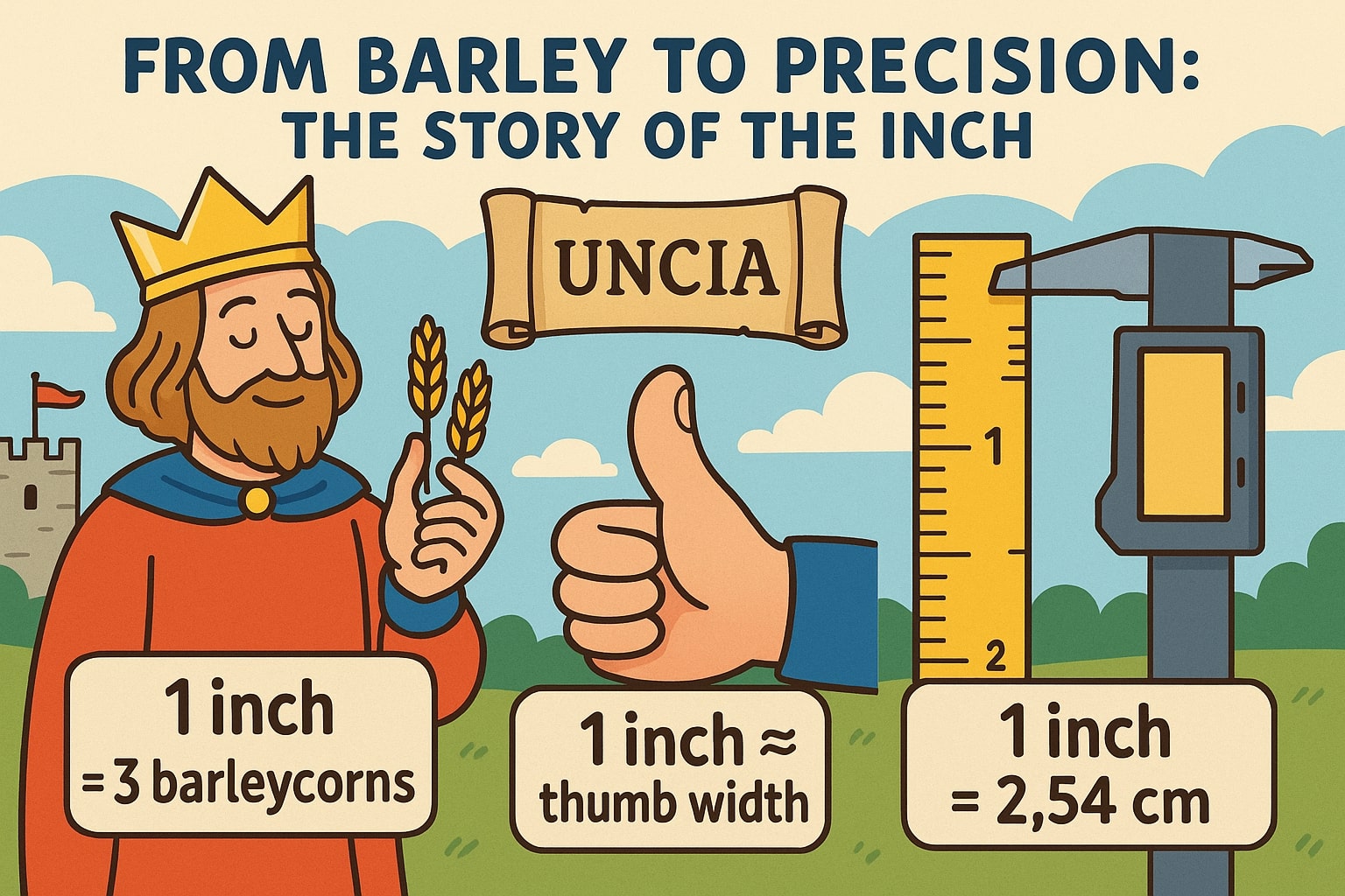미터를 인치로 변환 2