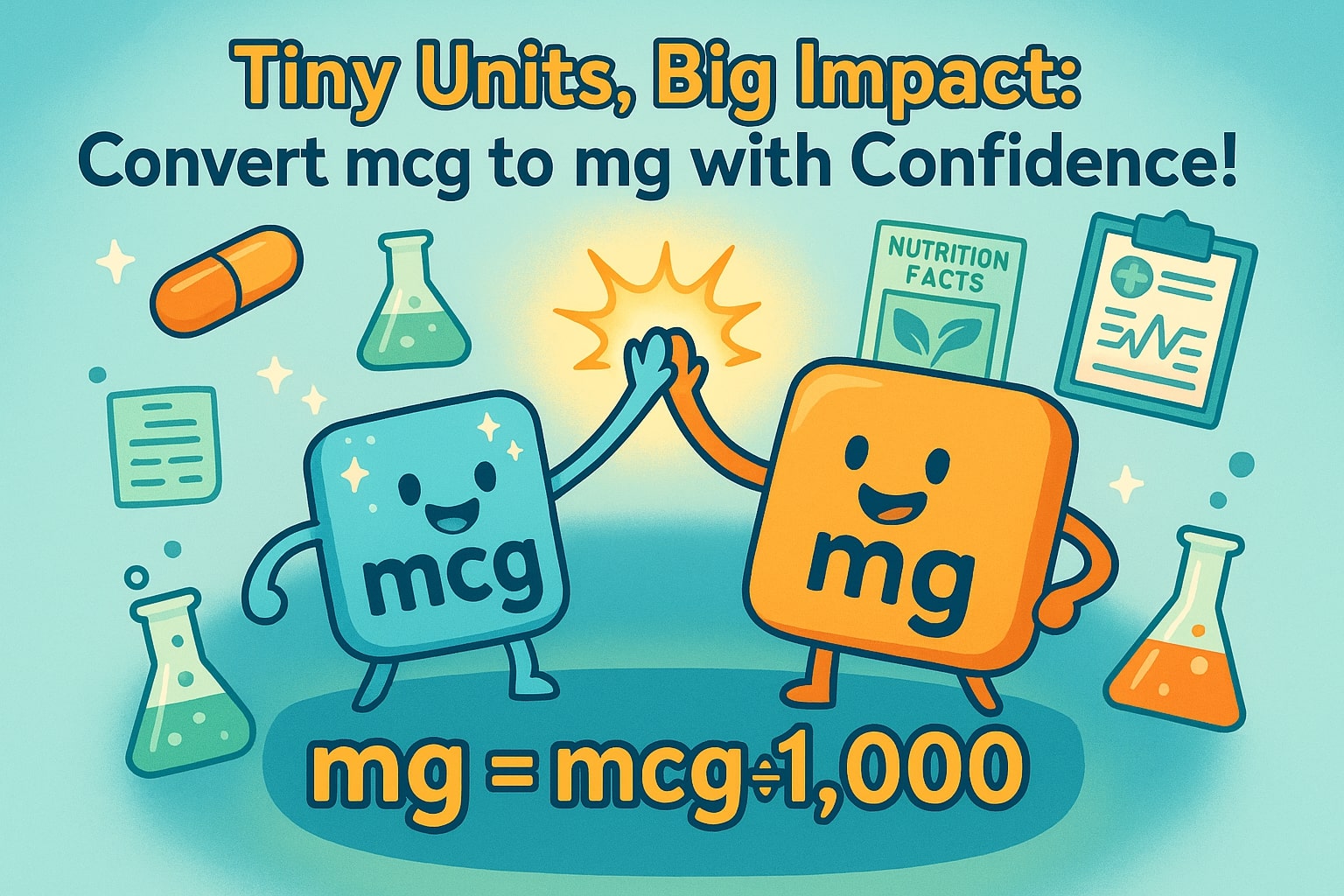 마이크로그램에서 밀리그램 변환기