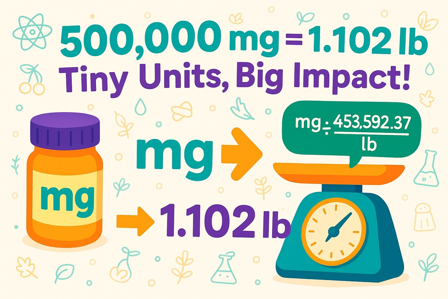 밀리그램에서 파운드 변환기