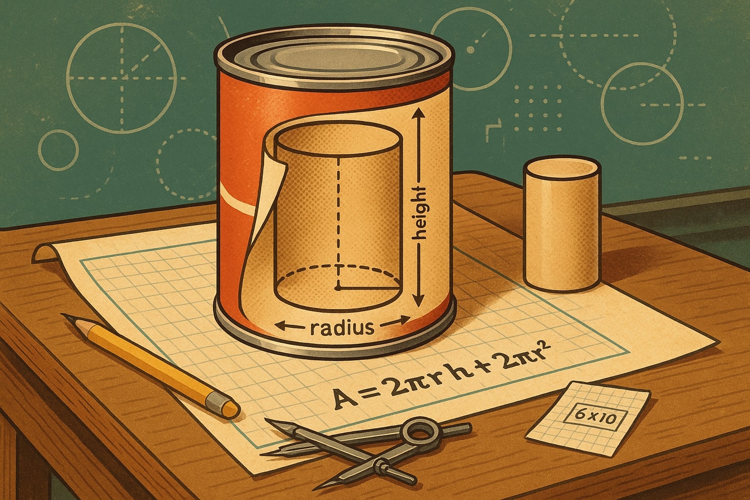 원통 표면적 계산기