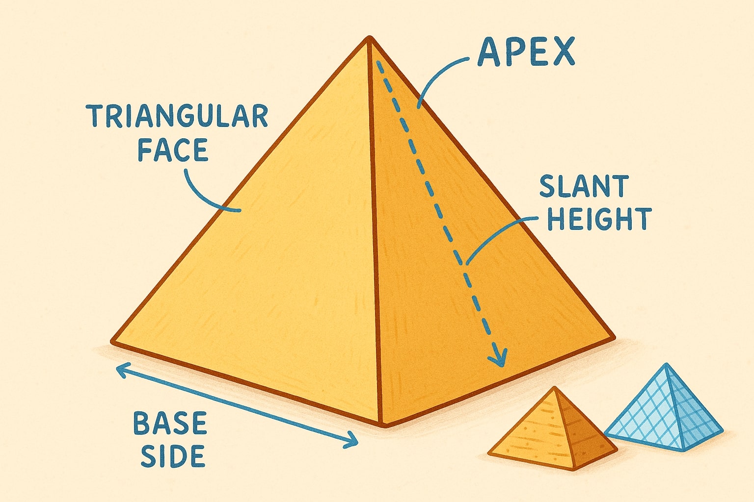 입력 필드와 즉각적인 결과를 제공하여 사용자가 쉽게 문제를 해결할 수 있도록 돕는 정사각뿔 표면적 계산기 작동 방식 시연
