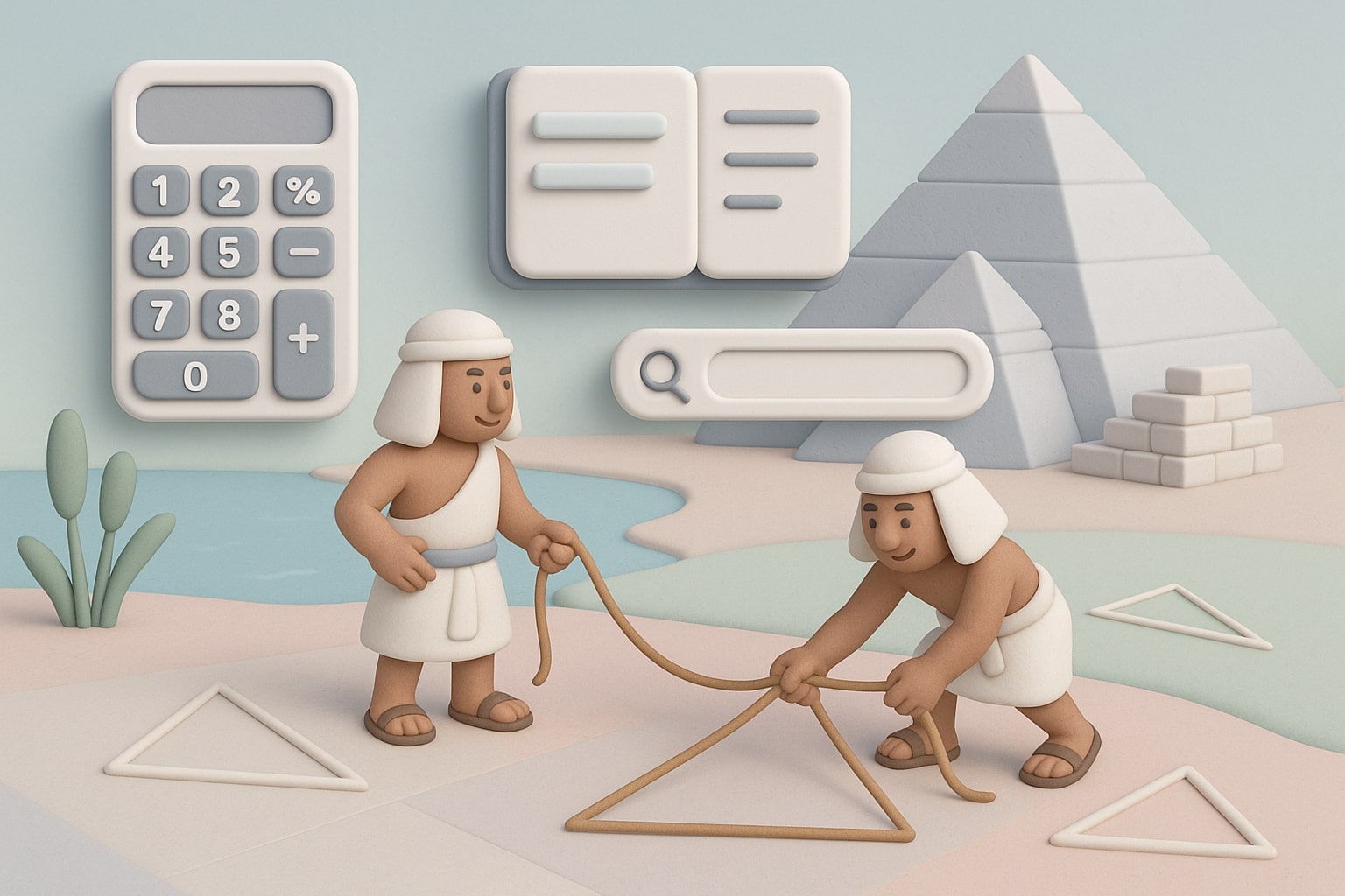 삼각형 면적 계산기의 입력 필드와 즉각적인 결과를 보여 사용자가 쉽게 문제 해결을 할 수 있는 방법을 시연