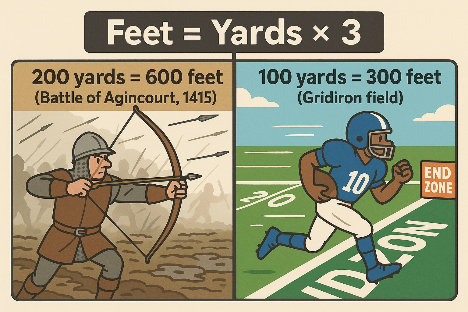 야드에서 피트 변환 2