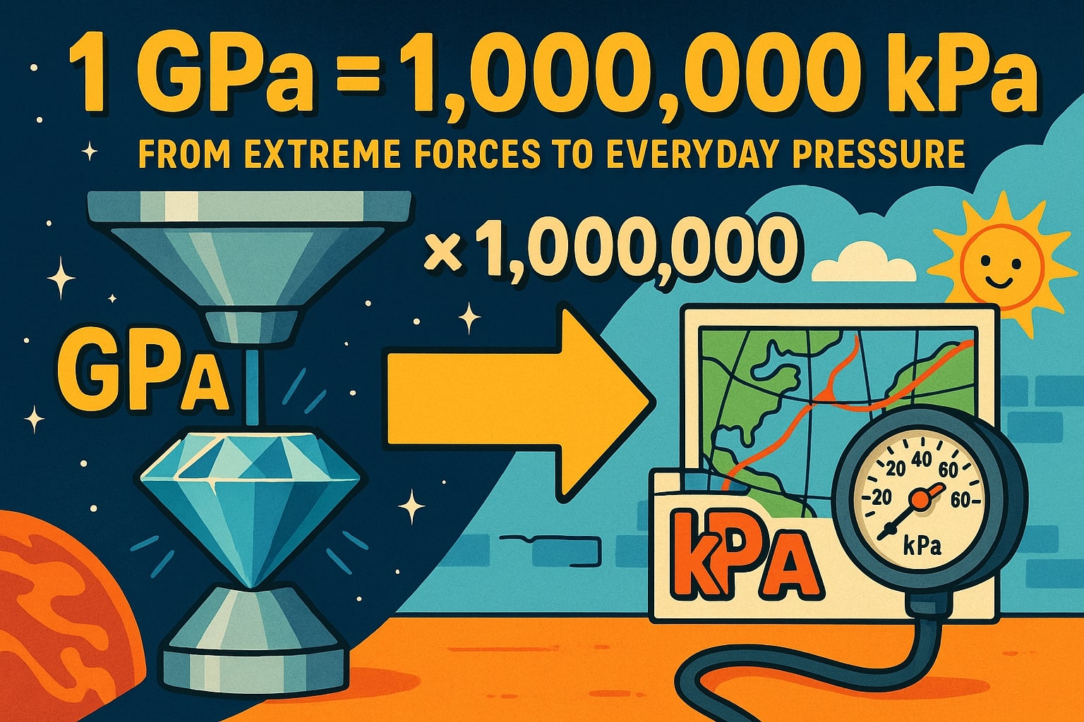 기가파스칼에서 킬로파스칼 변환기