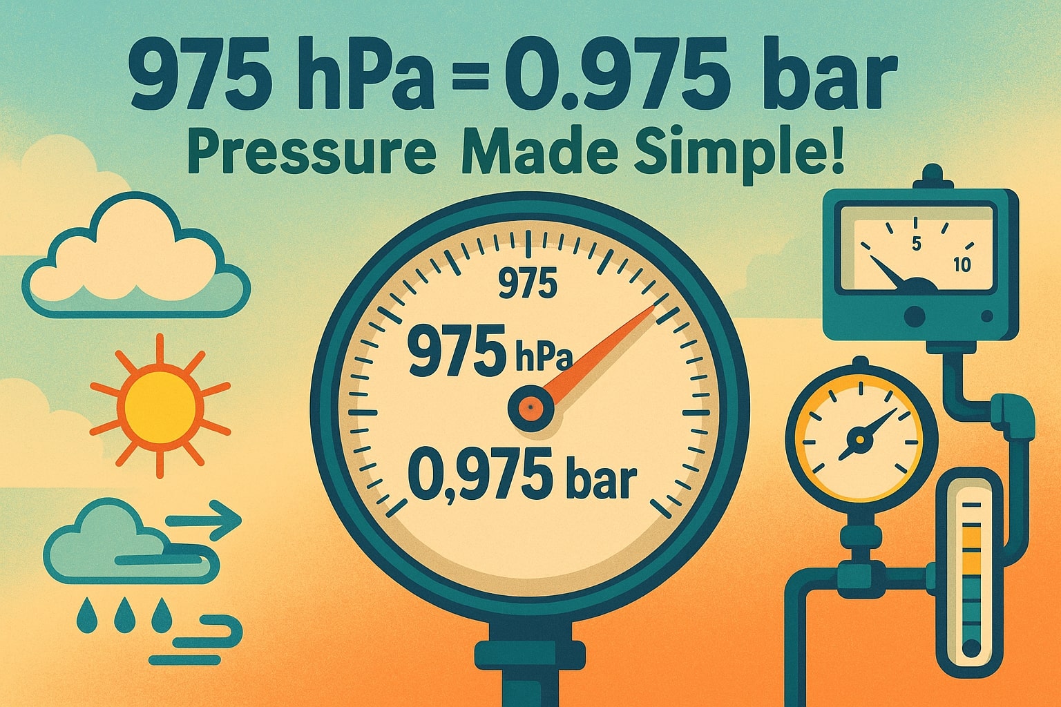헥토파스칼에서 바 변환기
