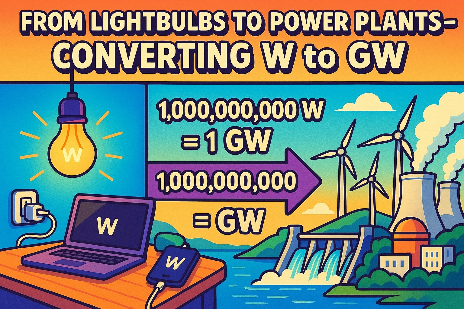 와트에서 기가와트 변환기