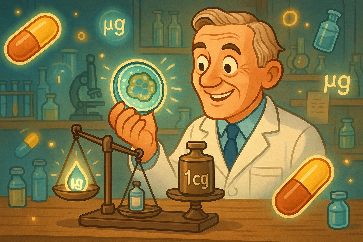 센티그램에서 마이크로그램 변환기