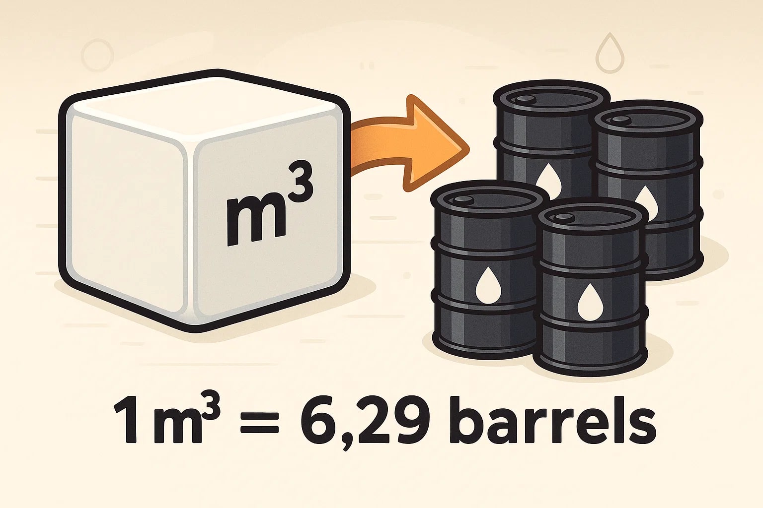 입방미터를 배럴 오일로 변환기