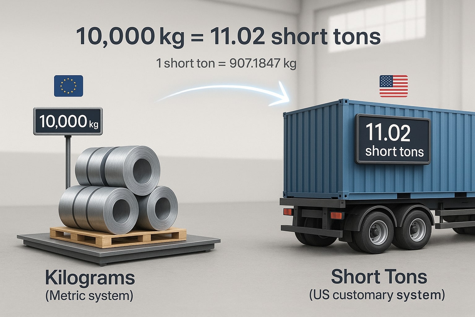 킬로그램을 미국 단톤으로 변환하는 도구