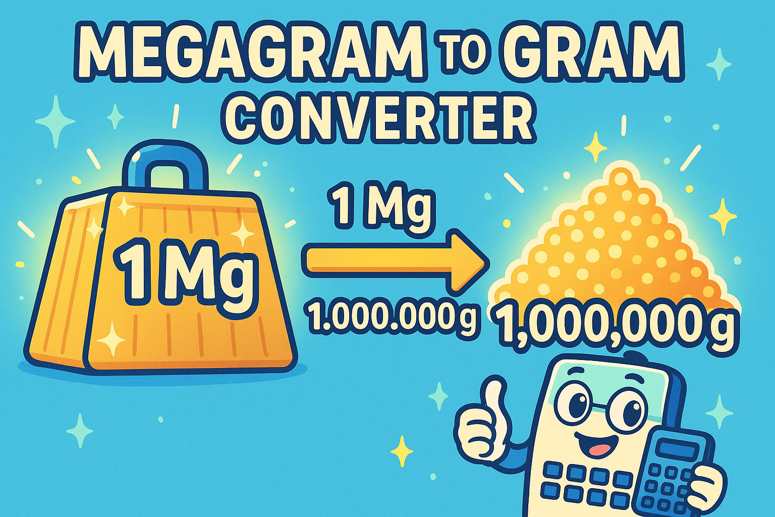 메가그램에서 그램 변환기