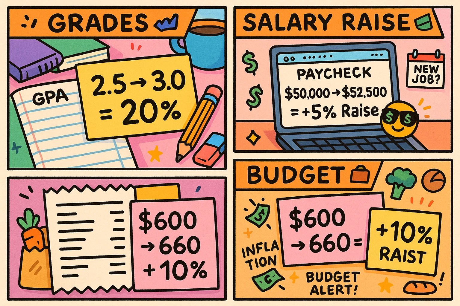 백분율 변화 계산기