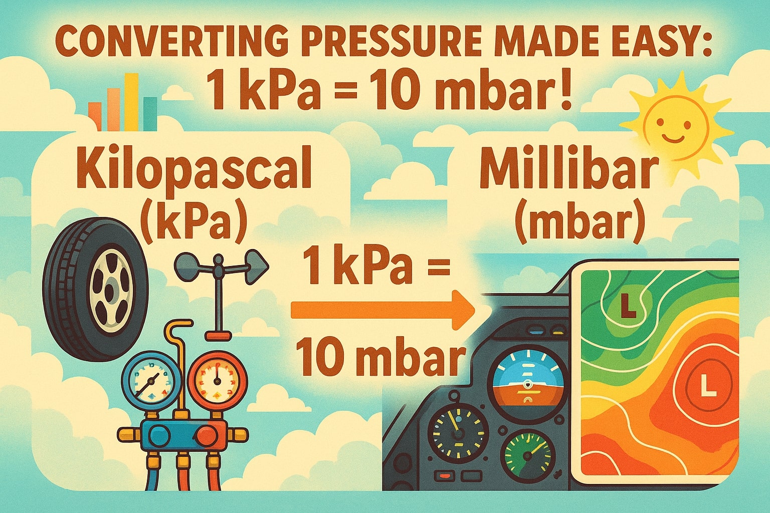 킬로파스칼에서 밀리바 변환기