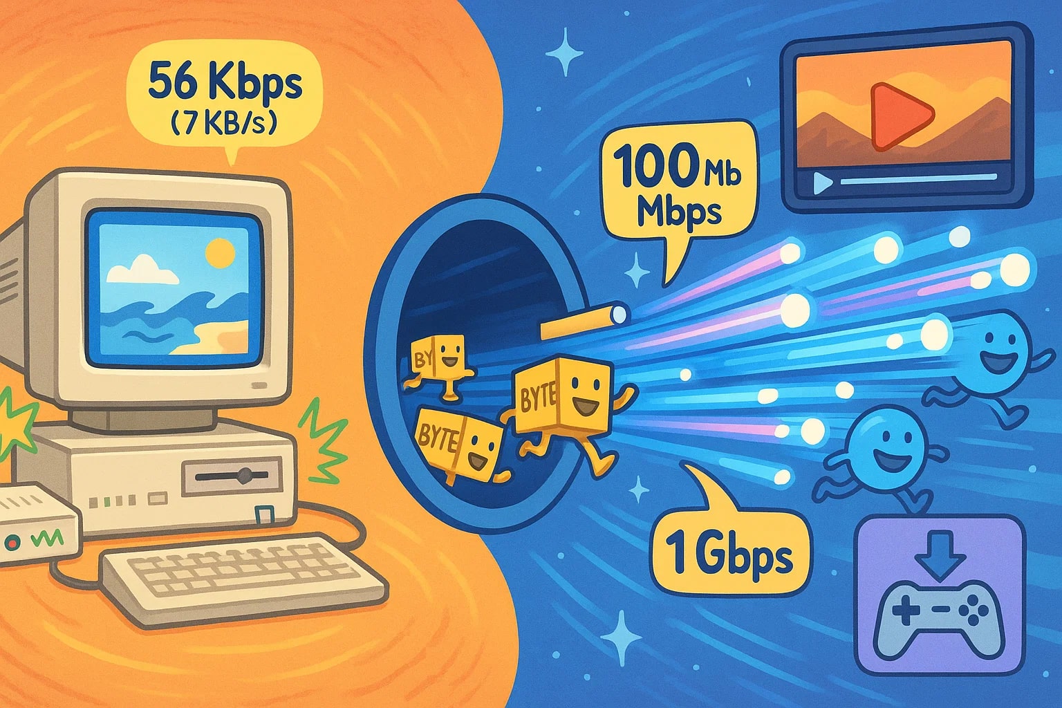 바이트에서 메가비트 변환기