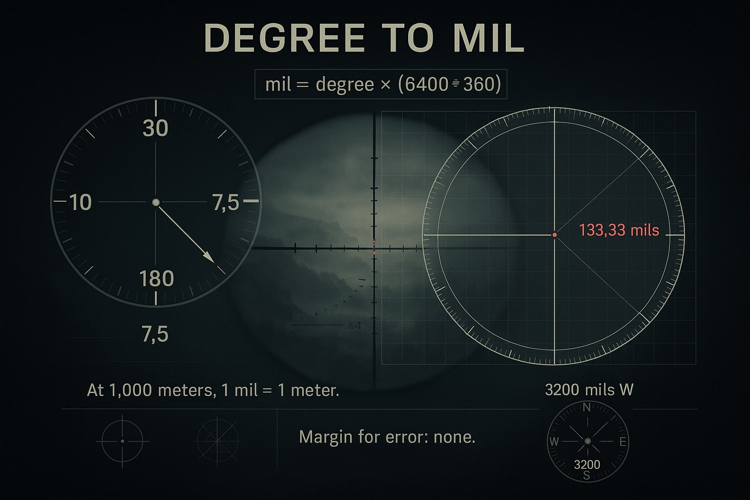 Degrees To Mils Converter