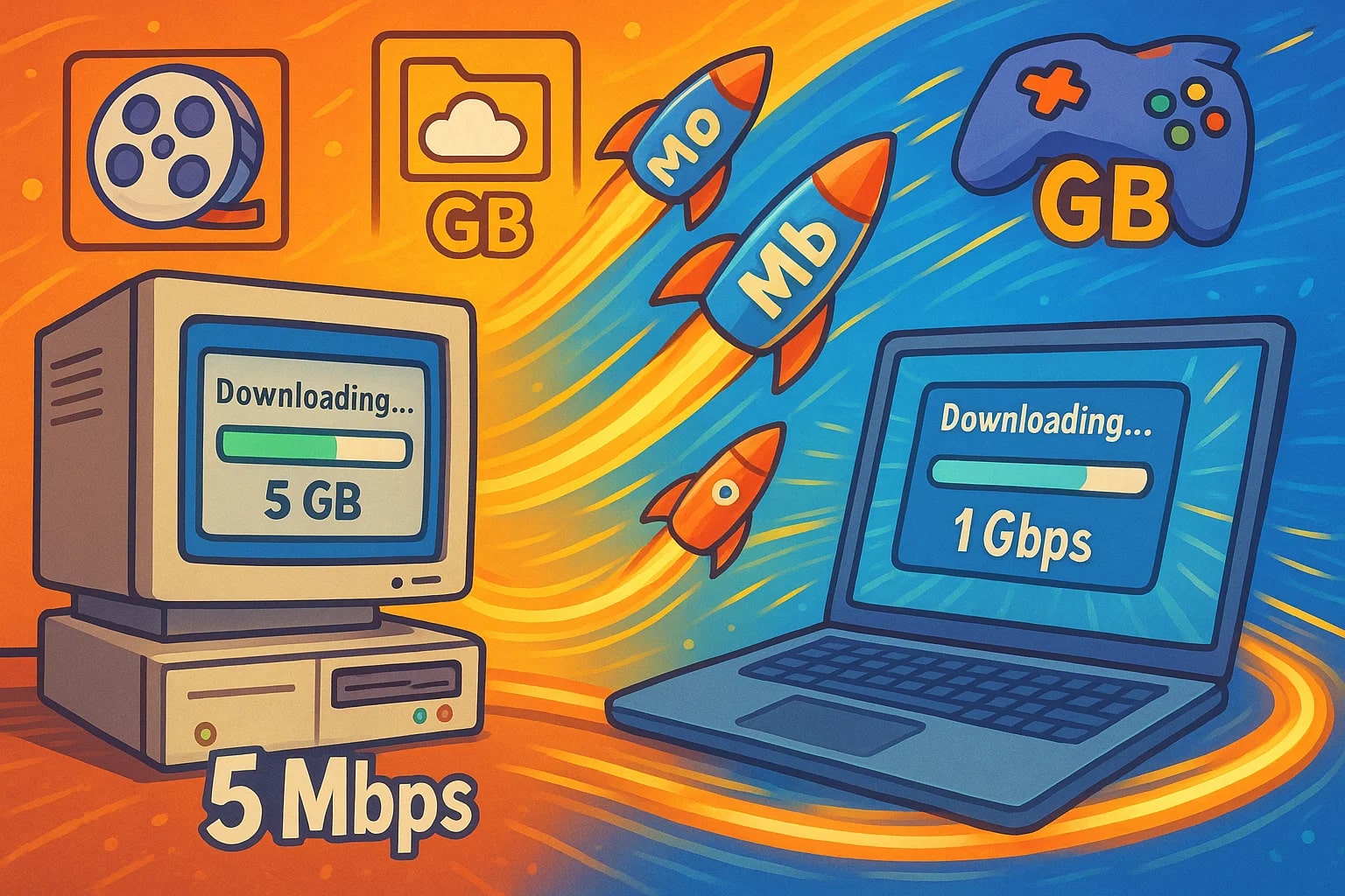 기가바이트에서 메가비트 변환기