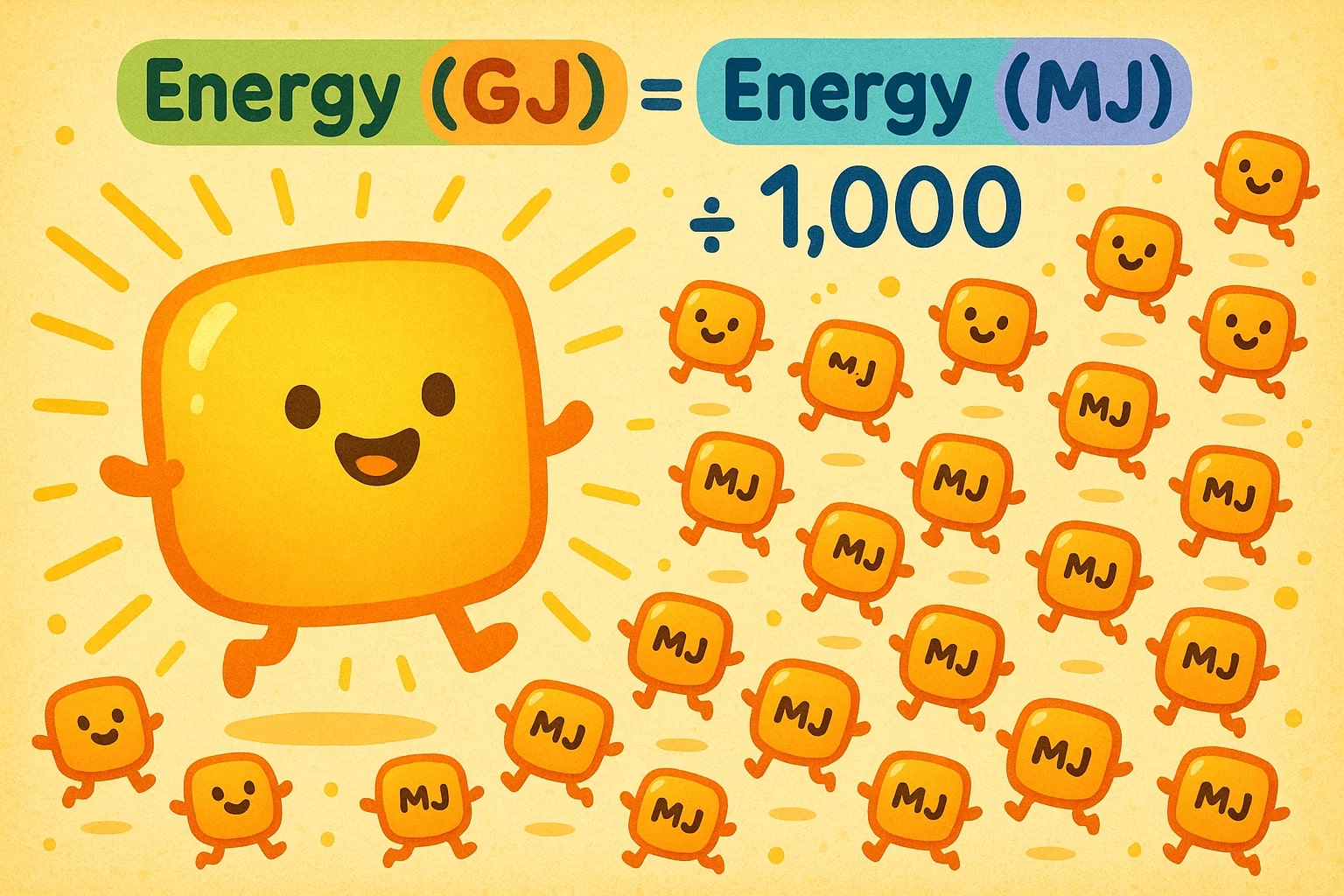 기가줄에서 메가줄 변환기