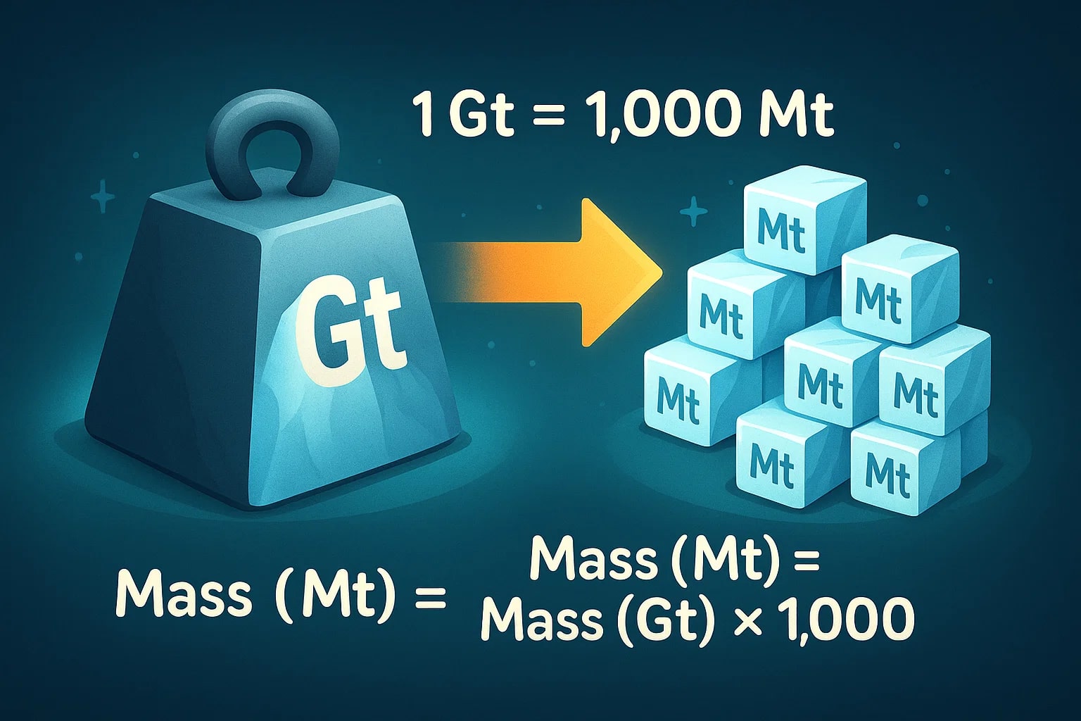 기가톤에서 메가톤 변환기