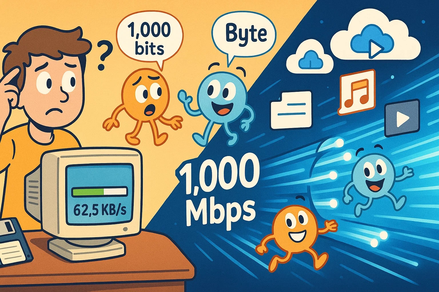 킬로비트에서 바이트로 변환기