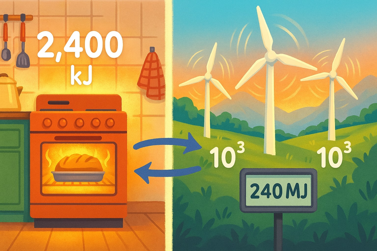 킬로줄에서 메가줄 변환기