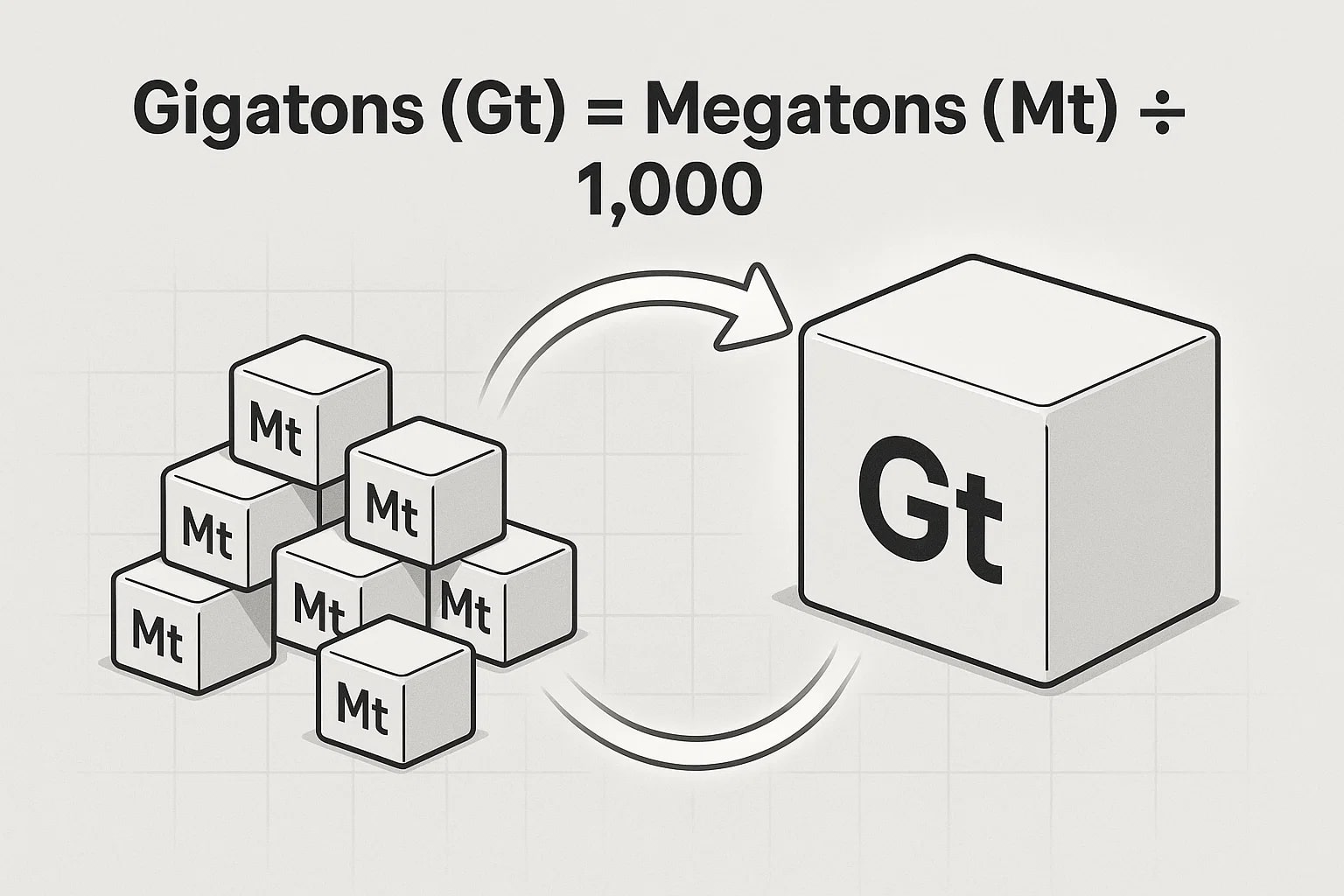 메가톤에서 기가톤 변환기
