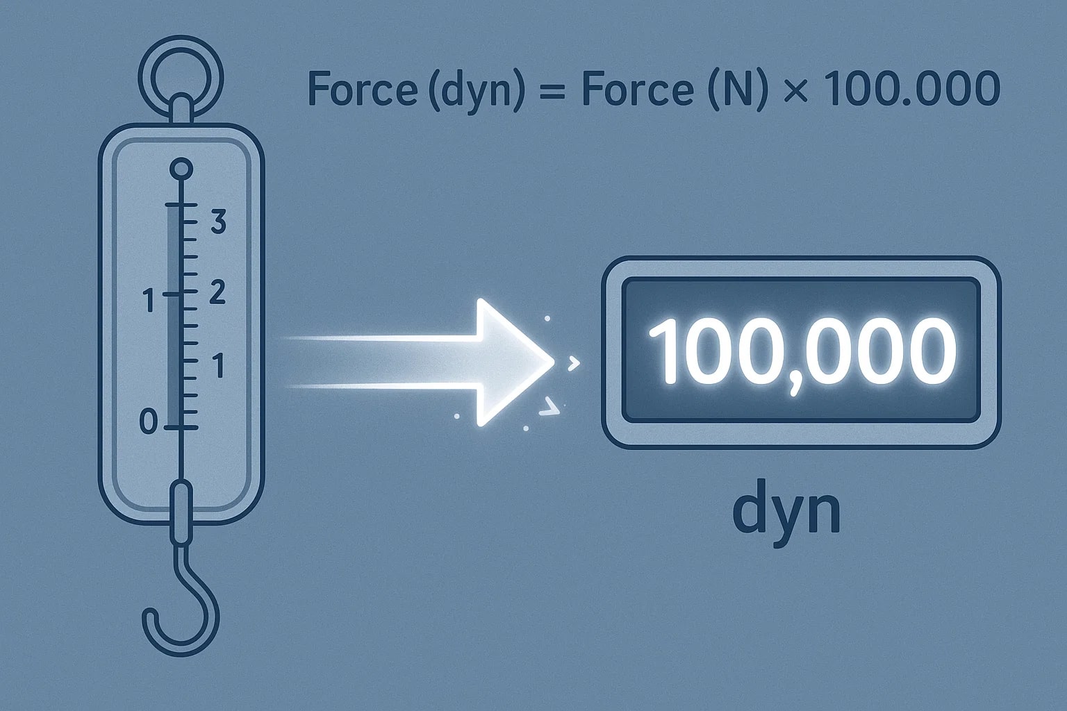 뉴턴에서 다인 변환기