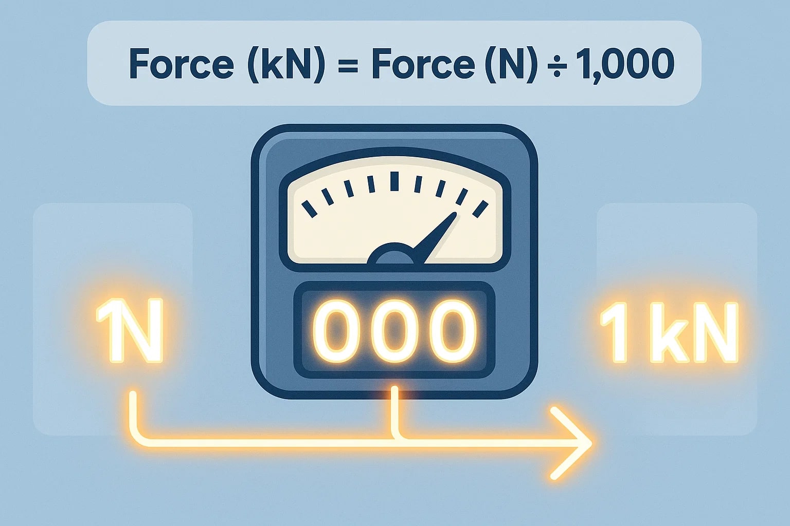 뉴턴에서 킬로뉴턴 변환기