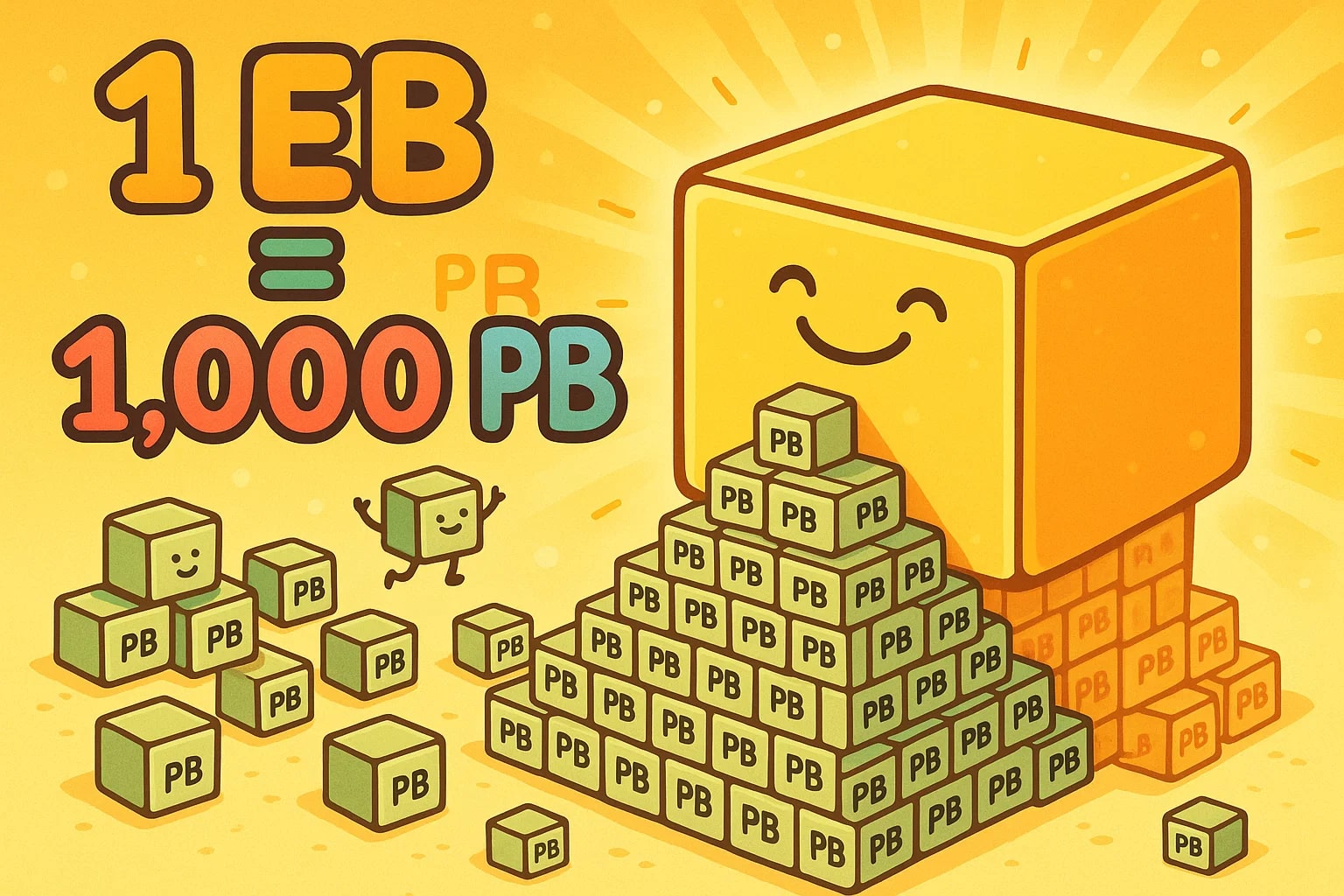 페타바이트에서 엑사바이트로 변환기