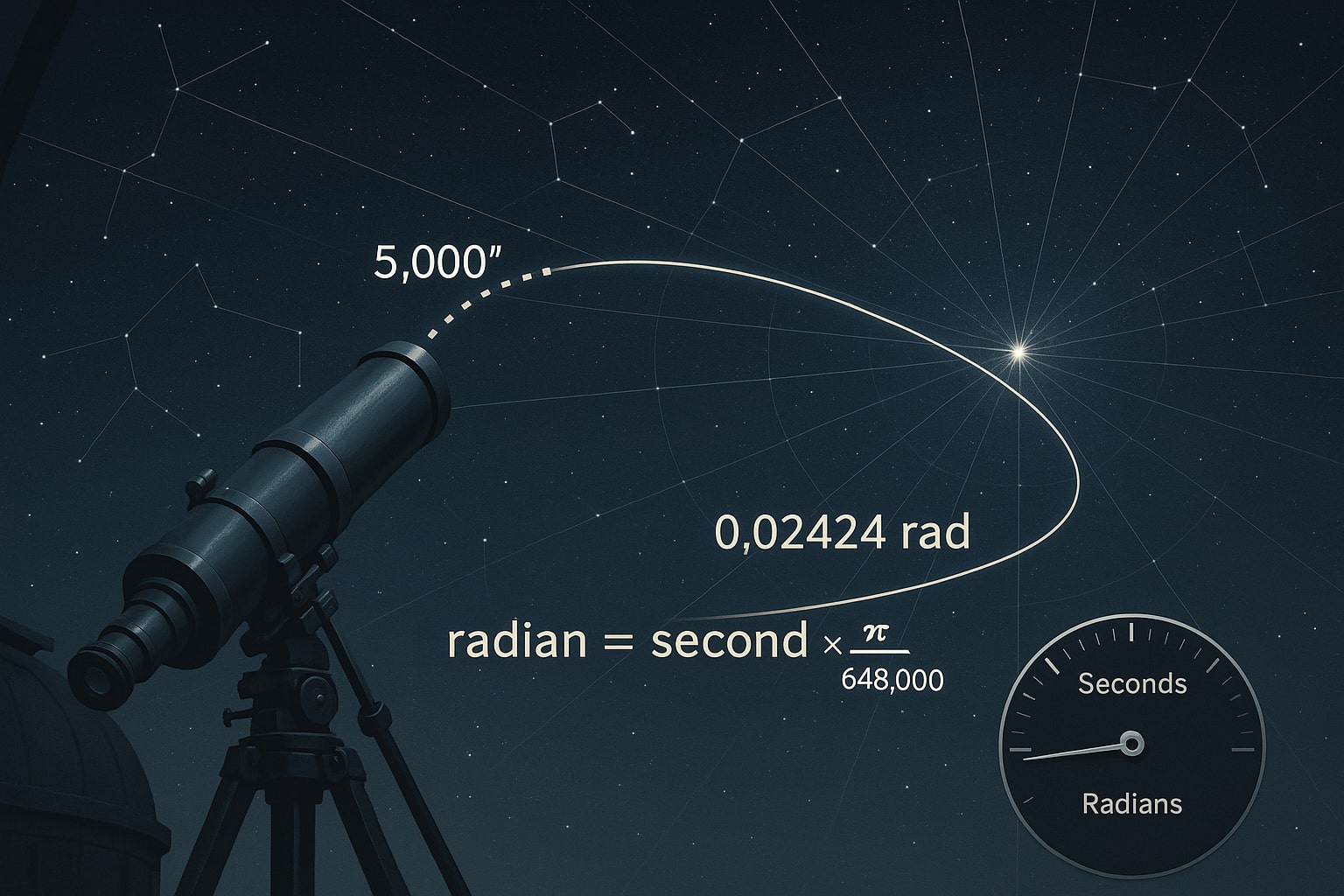 Seconds To Radians Converter