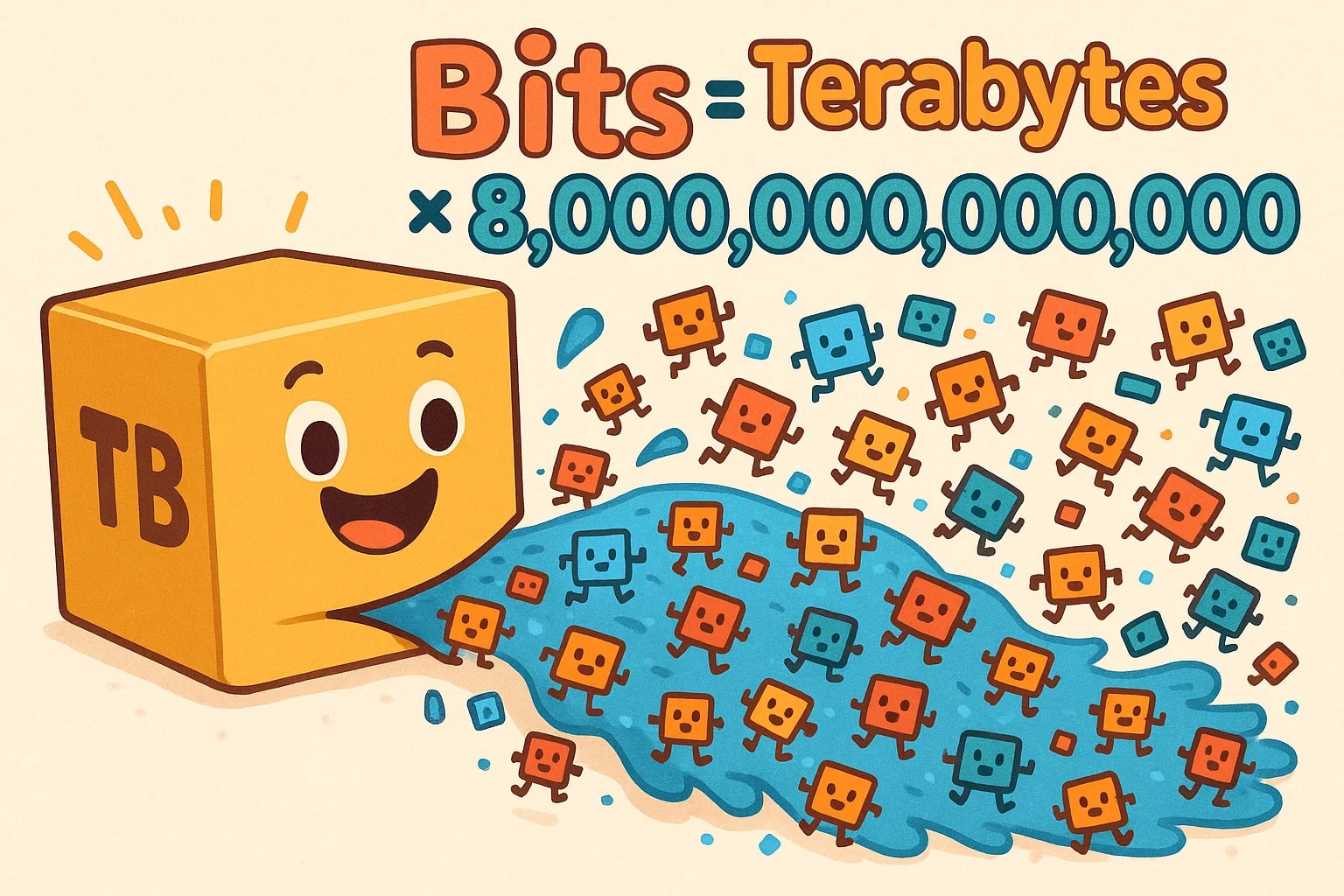 테라바이트를 비트로 변환기