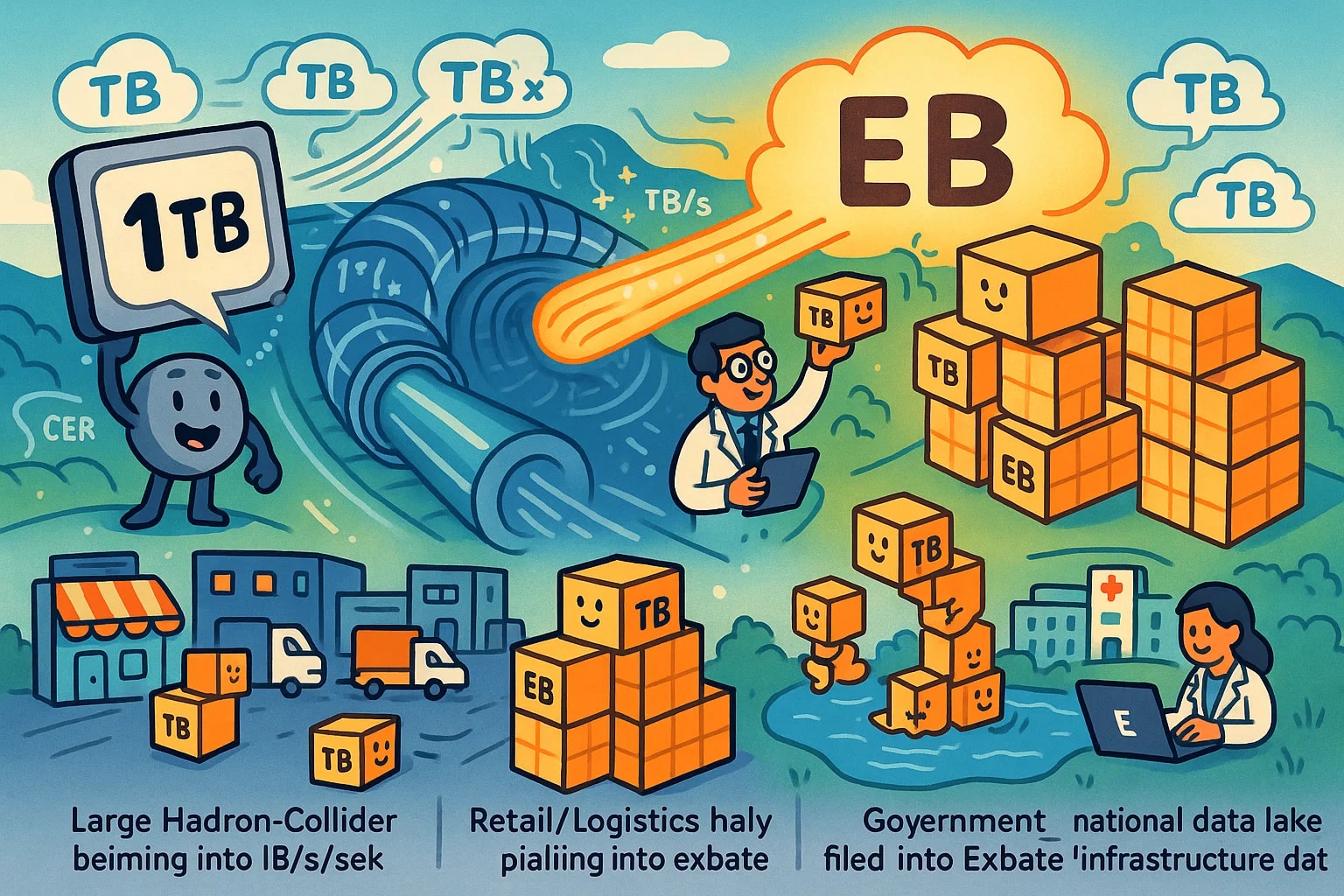 테라바이트에서 엑사바이트 변환기