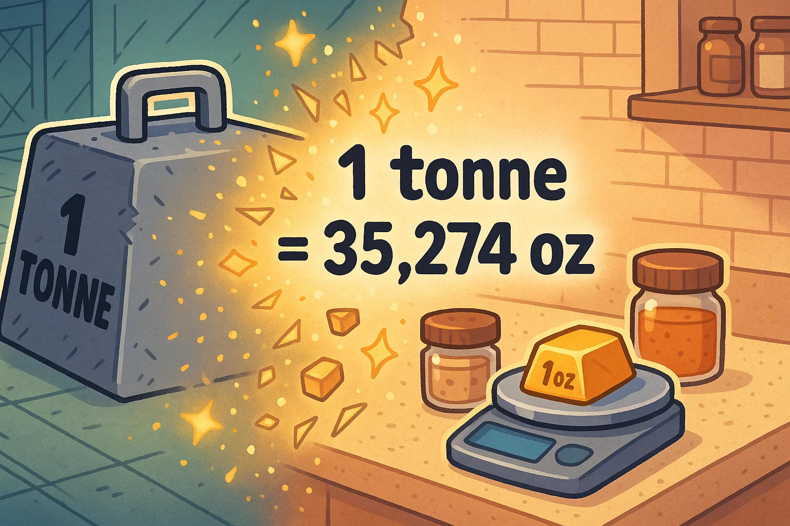 톤→온스 변환기