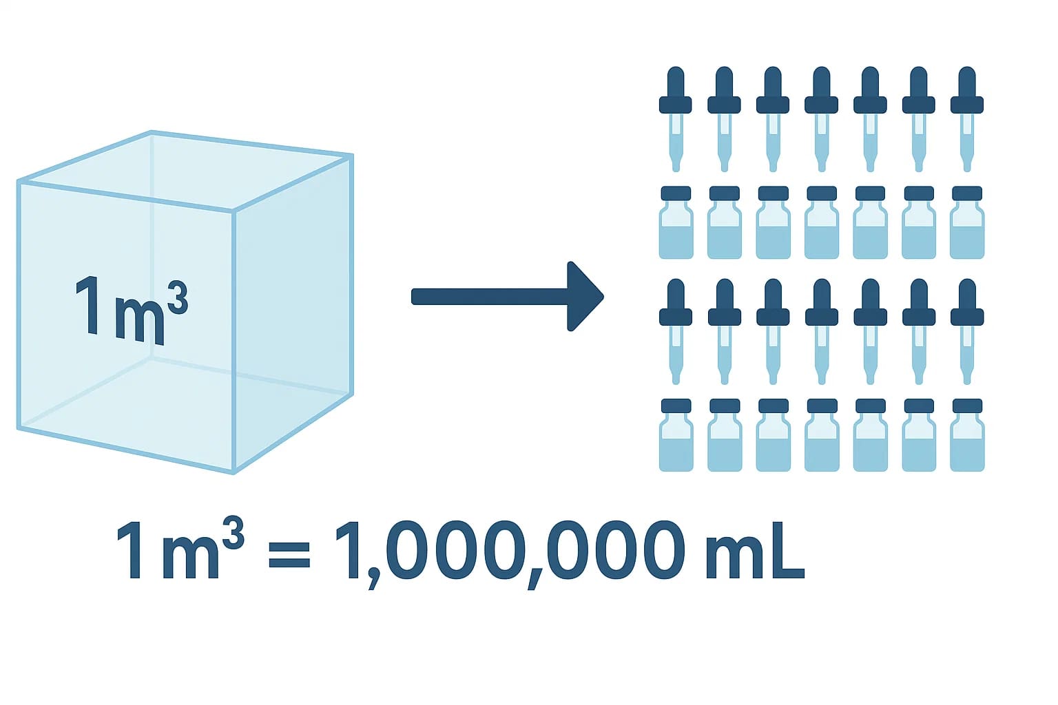 입방미터에서 밀리리터 변환기