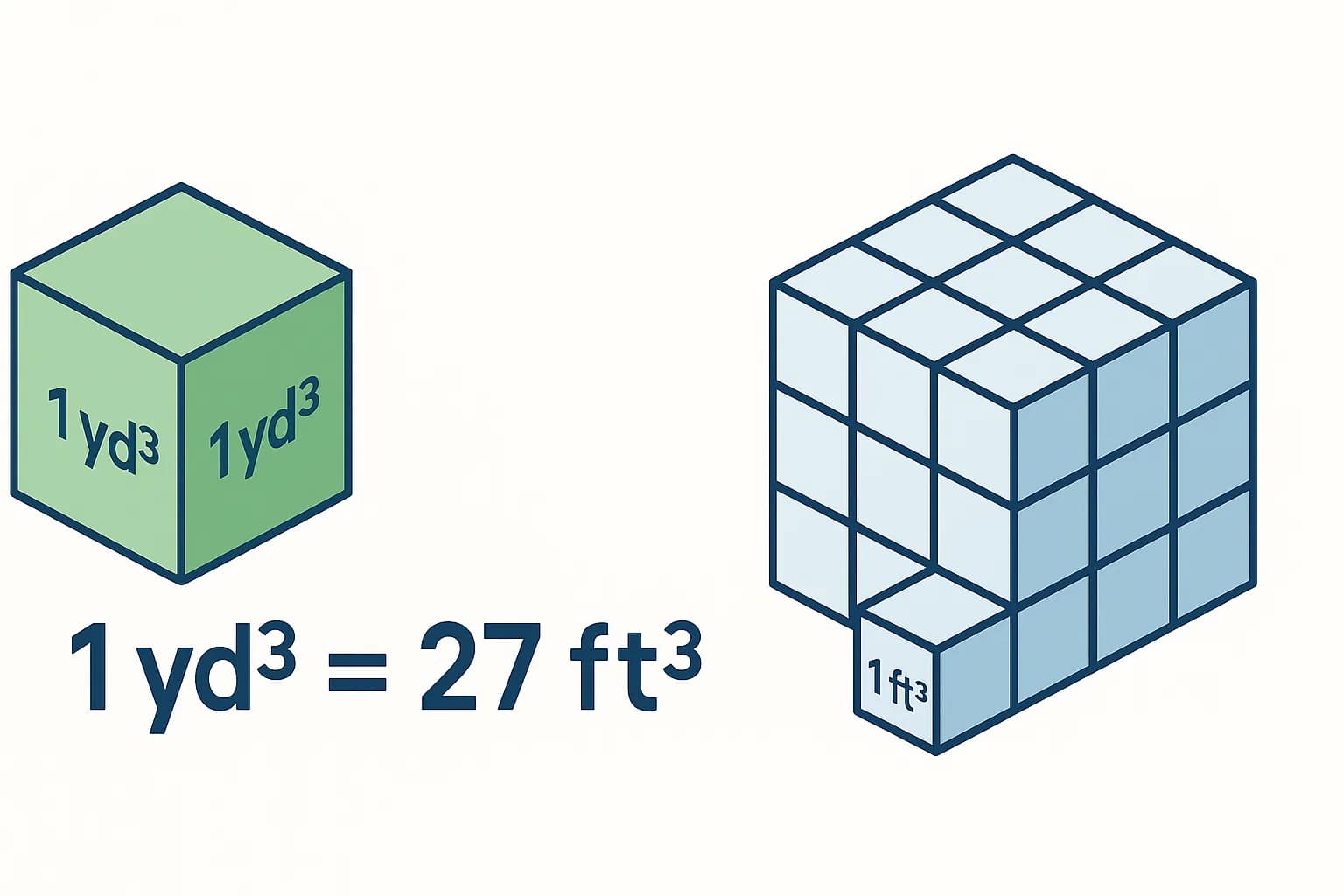 입방야드에서 입방피트 변환기
