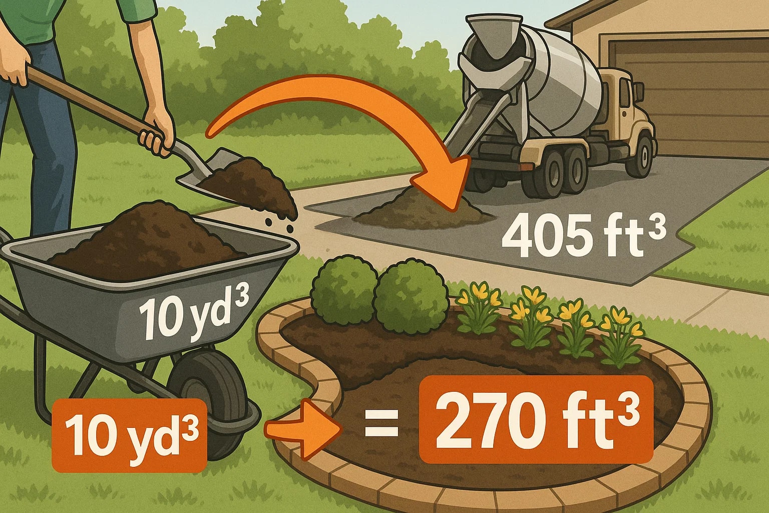 입방야드에서 입방피트 변환기