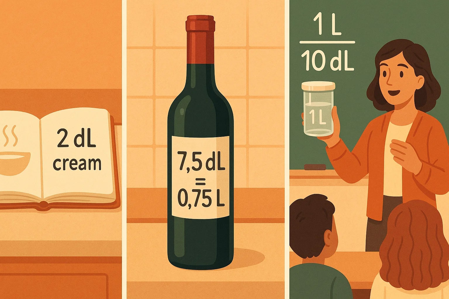 데시리터를 리터로 변환기