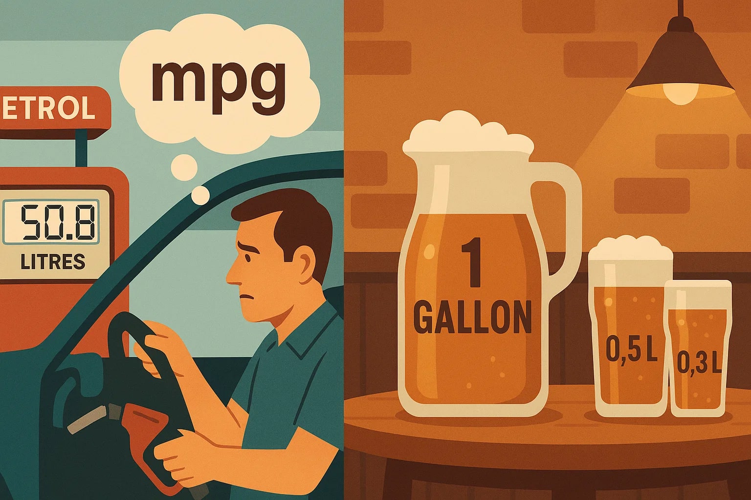 갤런(영국)에서 리터 변환기