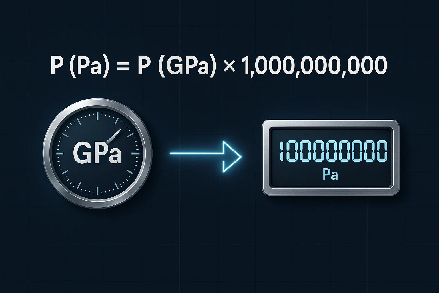 기가파스칼에서 파스칼 변환기