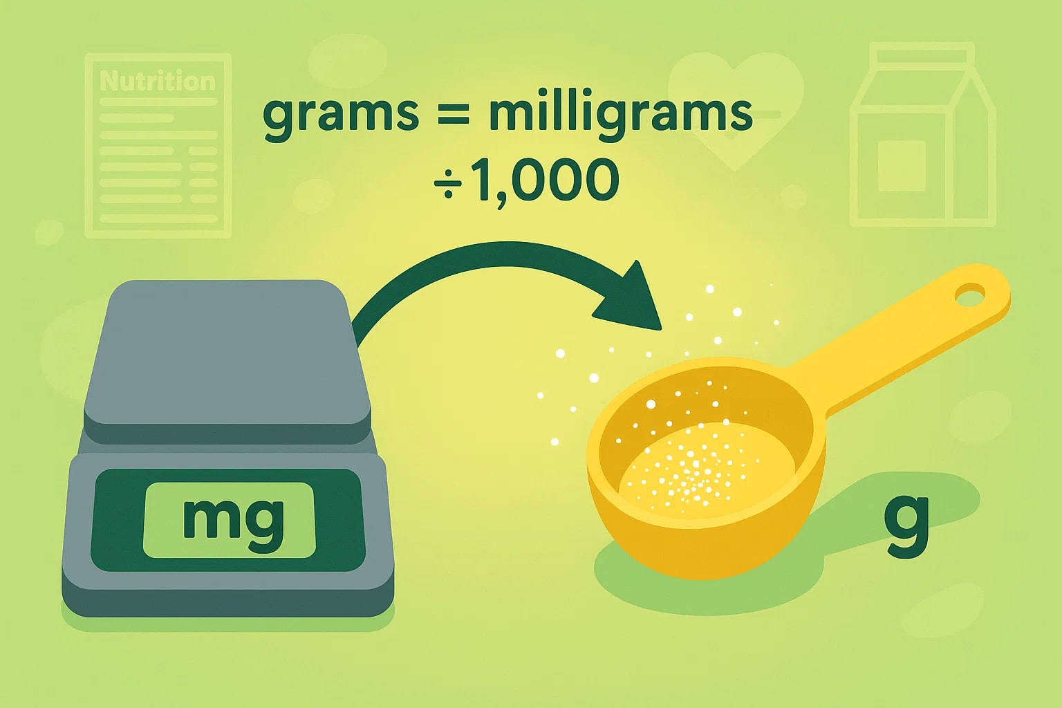 밀리그램을 그램으로 변환기