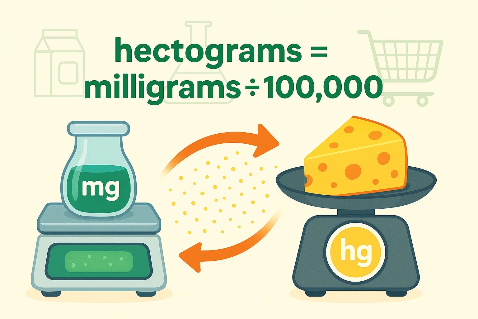 밀리그램에서 헥토그램 변환기