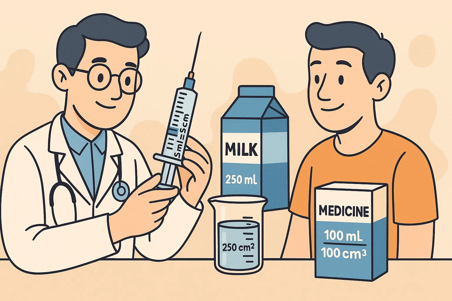 세제곱센티미터를 밀리리터로 변환하는 도구