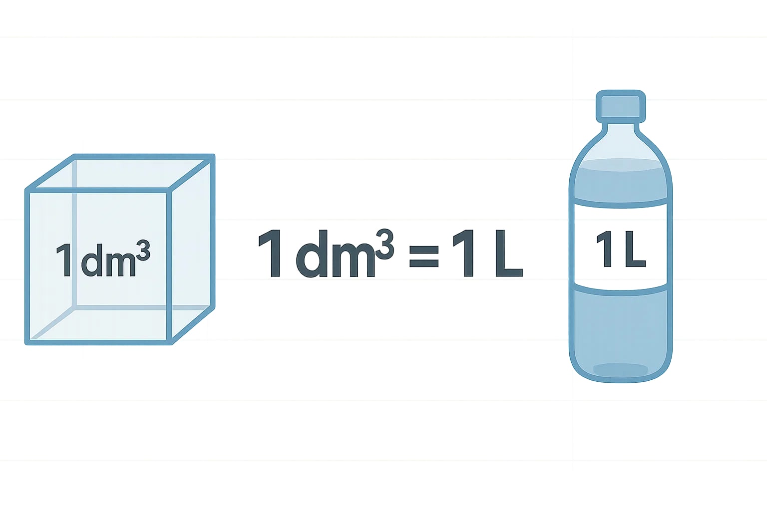 세제곱데시미터에서 리터 변환기