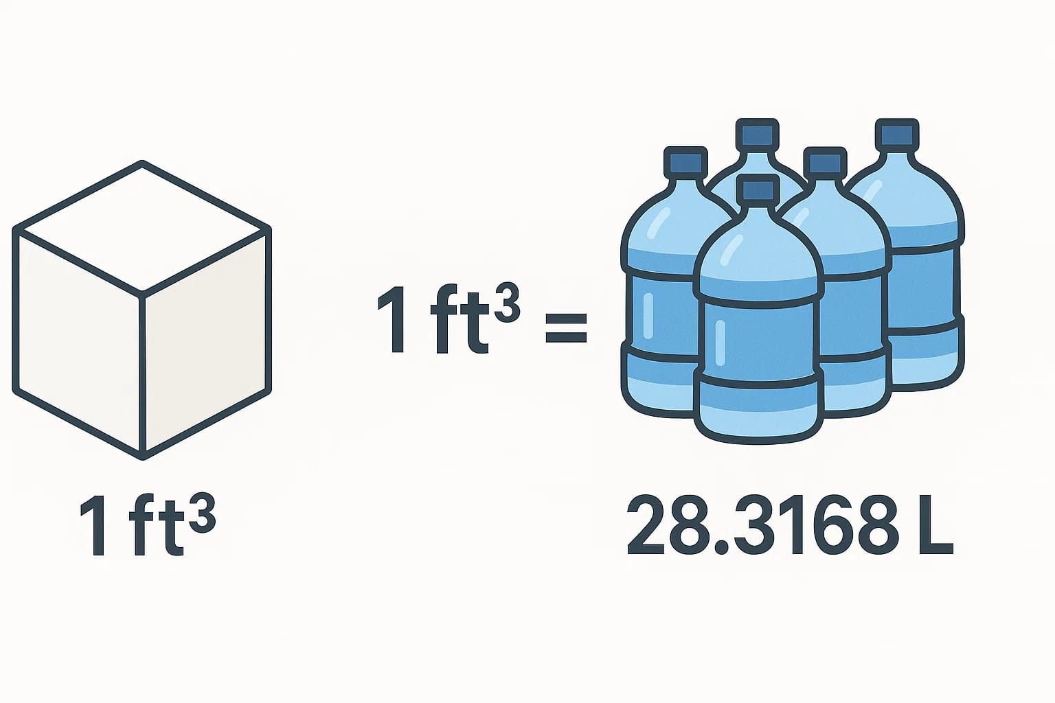 입방피트에서 리터로 변환기