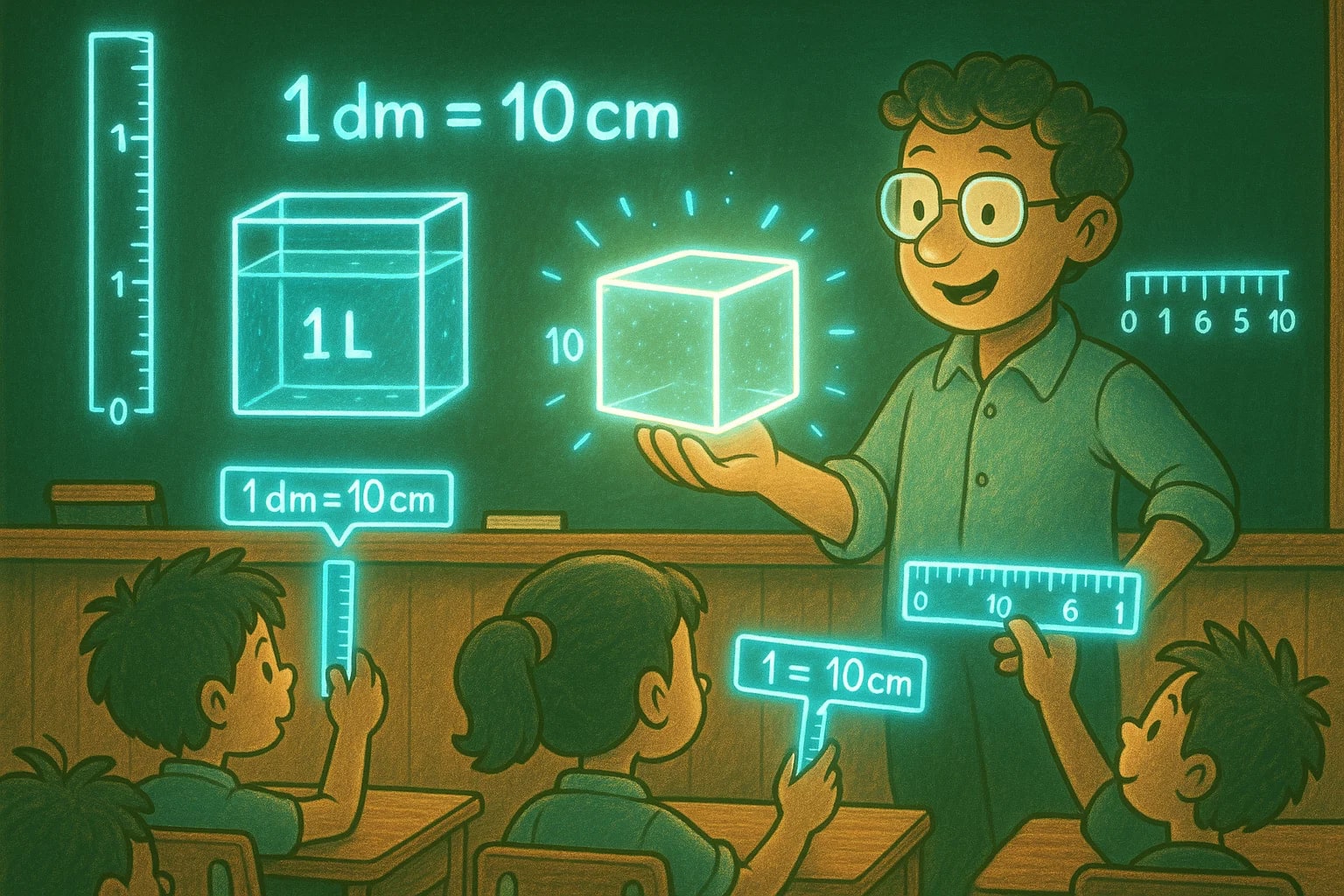 데시미터에서 센티미터 변환기