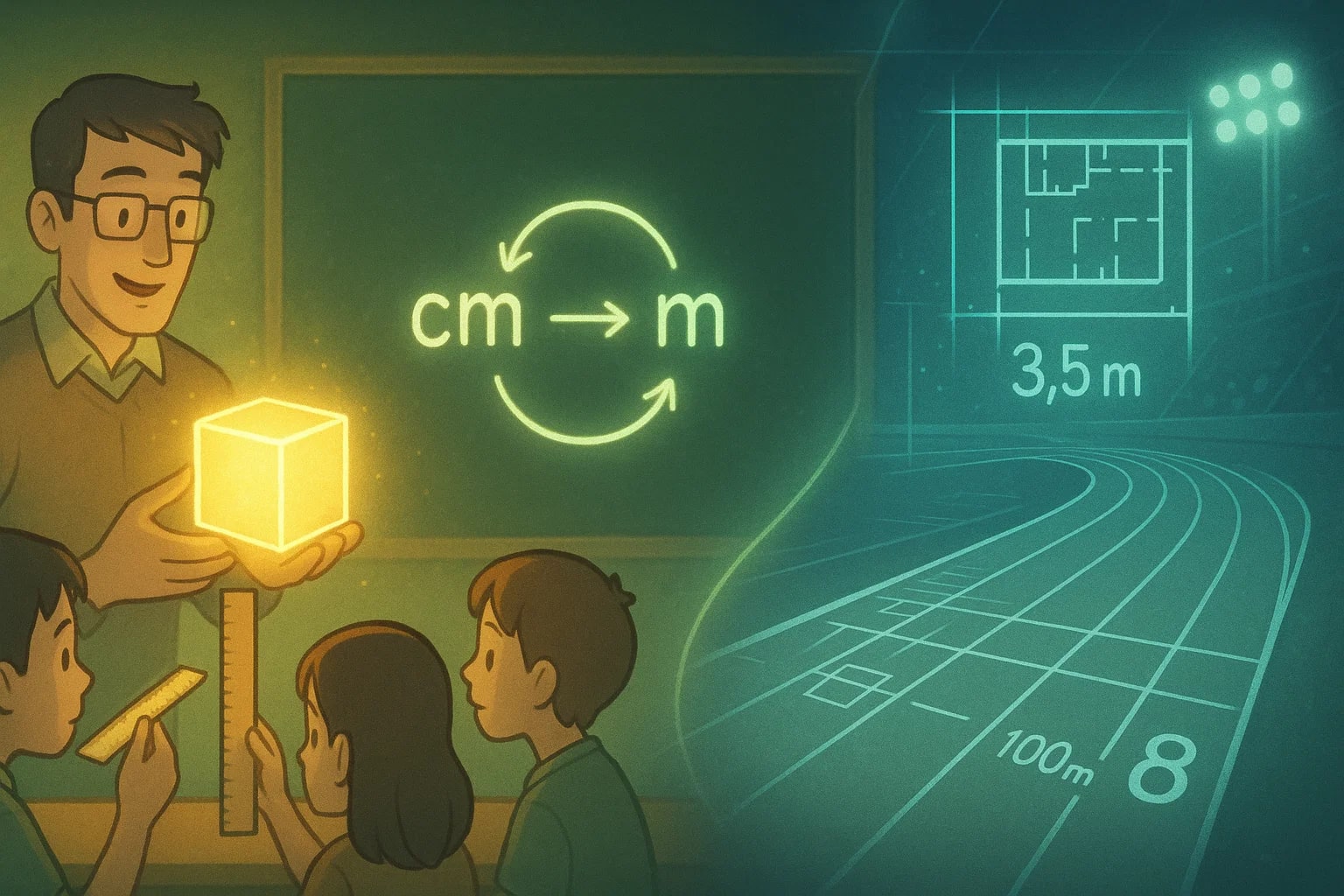 데시미터를 미터로 변환기