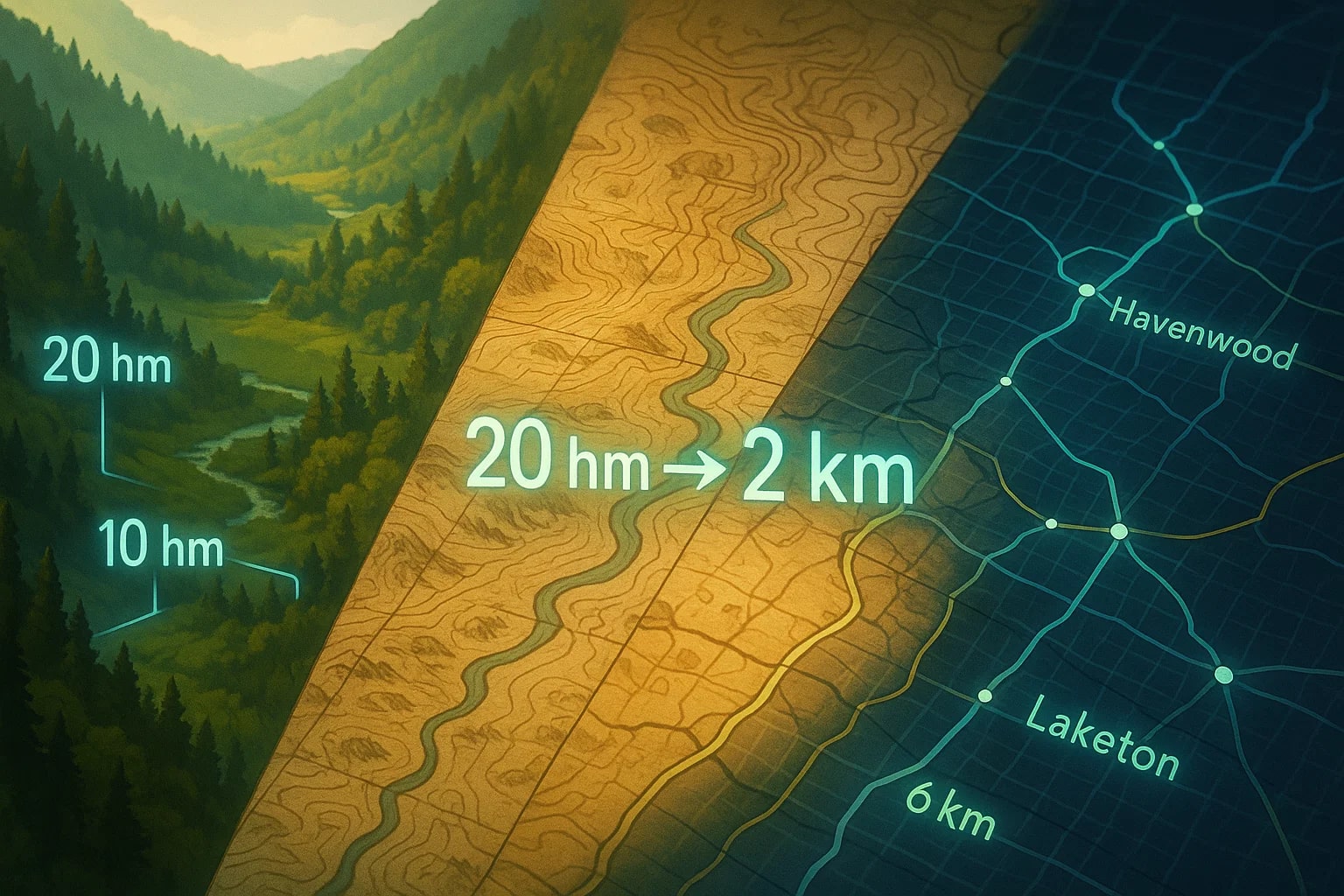 헥토미터를 킬로미터로 변환기