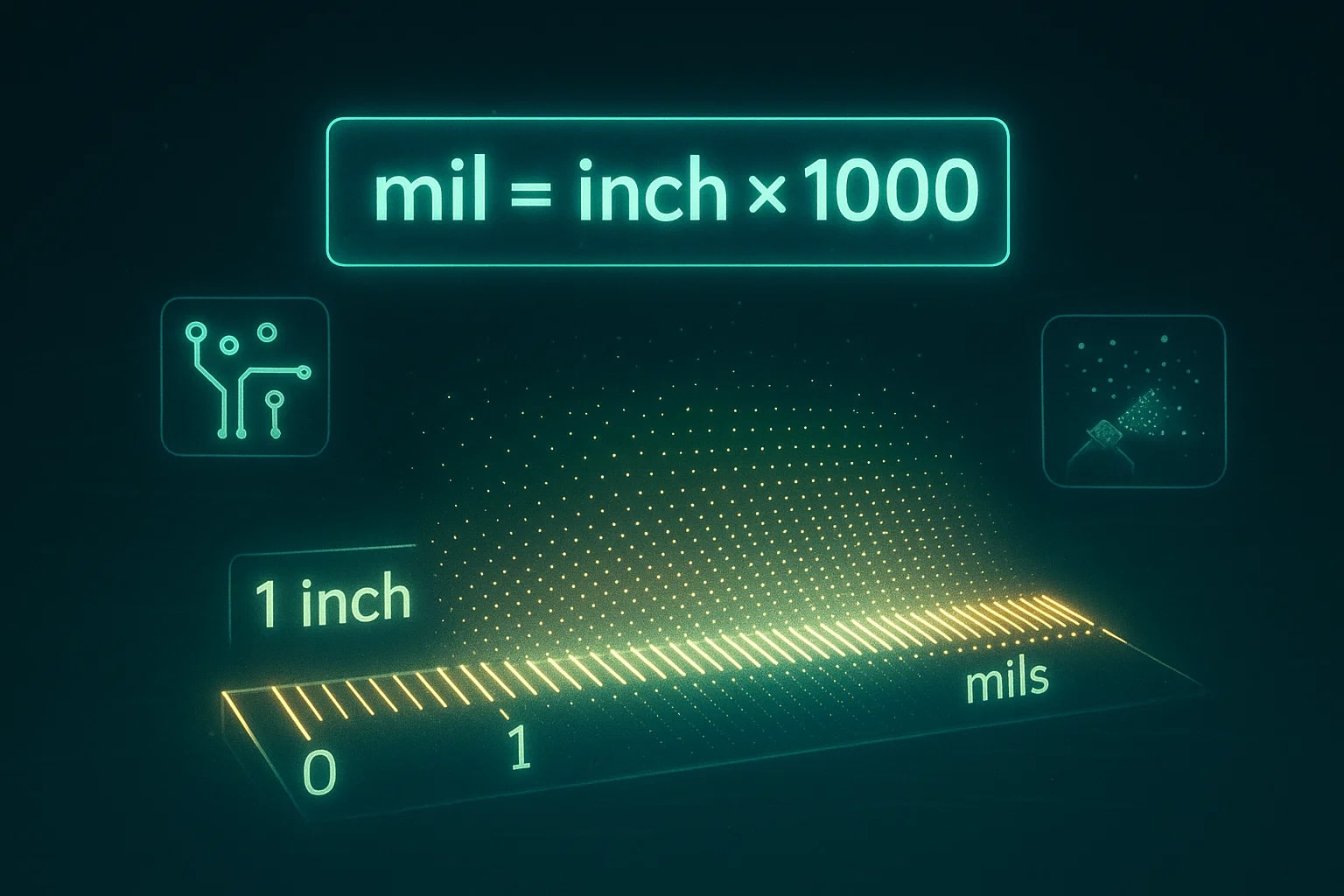 인치에서 밀 변환기