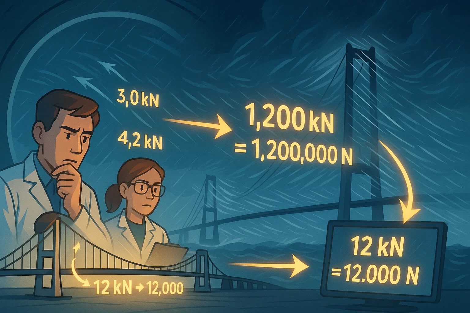 킬로뉴턴에서 뉴턴 변환기