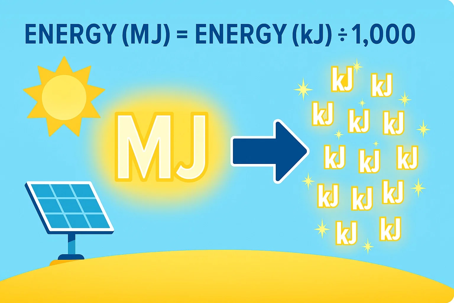 메가줄에서 킬로줄 변환기