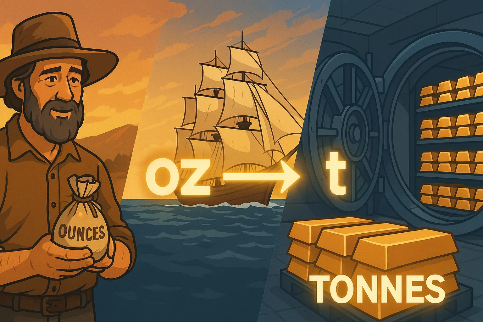 온스에서 톤 변환기